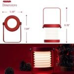 Rechargeable  Camping Lantern Flashlight,Portable Retractable Folding Lamp Camping Accessories,Use for Hiking, Emergency Light, Camping,Tent Garden Patio,（Red)