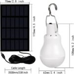 Solar Light Bulb Portable 350LM Solar Powered Camping Light  Lantern Outdoor for Lamp Light Hiking Fishing Tent Indoor Shed Chicken Coop Hurricane Emergency With  Chargeable(Pack of 2)