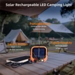 Solar Camping Lantern Rechargeable -1000LM 6000mAh Portable Tent Light, IP65 Waterproof Outdoor  Lantern Essential for Camping/Hiking/Emergencies/Power Outages