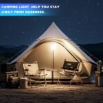 Folding Camping Lantern Rechargeable, 4000LM Foldable  Camping Light for Tent Outdoor, IPX4 Waterproof Portable  Flashlight for Camping, Hiking, Power Failure, Hurricane (2)