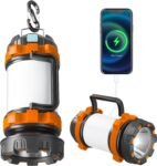 Camping Lantern Rechargeable ,  Camping Flashlight 4000 Capacity Power Bank,6 Modes, IPX4 Waterproof, Led Lantern Camping, Hiking, Outdoor Recreations, USB Charging Cable Included