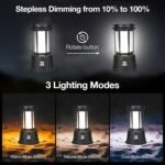 Camping Lantern,  Lanterns for Power Outages 6000mAh, IPX5 Waterproof, Rechargeable Camping Lantern with Hand-Cranked, Solar Lantern Camping Essentials for/Tent/Hiking