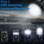 Solar  Camping Lantern,  Solar DC Rechargeable Portable Folding  Lanterns Flashlights for Indoor Outdoor Home Emergency Power Outage Hurricane Supplies 4-Pack