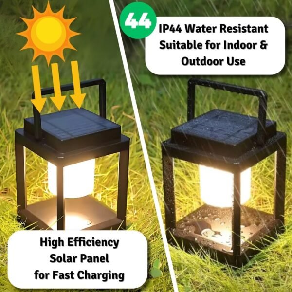 Portable Solar-Powered  Light, Emergency Solar Lantern, Outdoor Solar Camping Lamp, Rechargeable Solar Flashlight for Hiking, Camping, and Power Outages, Eco-Friendly Solar Light