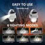 300LM LED Camping Lantern Rechargeable,2400mAh Power Bank，USB Cable，6 Light Modes Included with Two Light Source Modes, Lantern Flashlight for Hurricane, Hiking, Camping, Power Outages