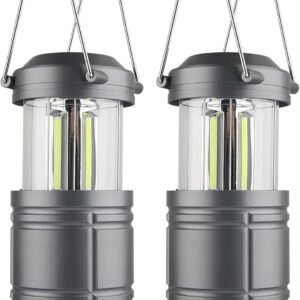 LED Camping Lantern ,Battery Powered Hanging Lanterns for Camping Hiking,Hurricane ,Power Outages,2-Pack