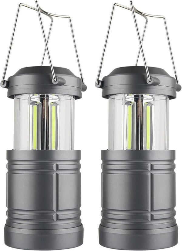 LED Camping Lantern ,Battery Powered Hanging Lanterns for Camping Hiking,Hurricane ,Power Outages,2-Pack