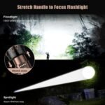 LED Flashlights High Lumens with Ignition Lens,Super Bright Tactical Flashlights,Zoomable,Five Modes,Waterproof Flash Light for Camping Essentials,Outdoor,Home Emergency-Upgraded